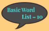 Basic Word List – 10