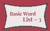 Basic Word List – 3