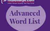 Advanced Word List – 3