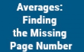 Averages: Finding the Missing Page Number Averages: Finding the Missing Page Number