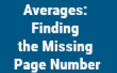 Averages: Finding the Missing Page Number