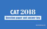 CAT 2018 Question Paper and Answer Key by Hitbullseye Experts