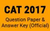 CAT 2017 Question Paper and Answer Key